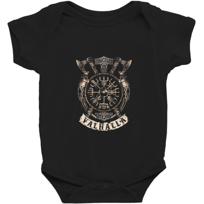 Viking Vegvisir Shield Baby Bodysuit by MichaelBV | Artistshot