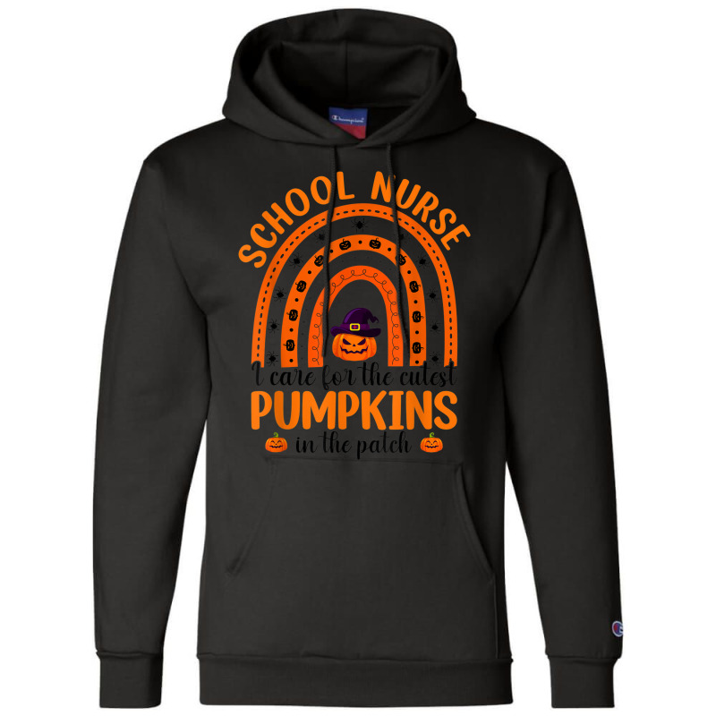 School Nurse Cutest Pumpkins Rainbow Halloween Spider Champion Hoodie | Artistshot