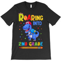 Roaring Into Second Grade Dinosaur Lover For Student Teacher T-shirt | Artistshot