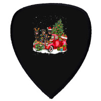 3 Rottweiler Truck Christmas Light Tree Reindeer Santa Xmas Shield S Patch | Artistshot