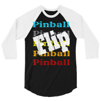 Vintage Pinball Retro Arcade Game Player Flip Winner Winning 3/4 Sleeve Shirt | Artistshot