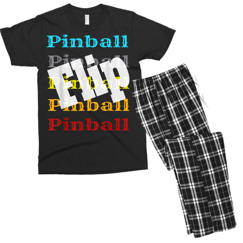 Vintage Pinball Retro Arcade Game Player Flip Winner Winning Men's T-shirt Pajama Set | Artistshot