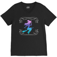 Magic Is Everywhere Witch Flying On A Broomstick Halloween V-neck Tee | Artistshot