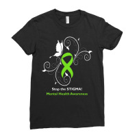 Stop The Stigma Mental Health Awareness Ladies Fitted T-shirt | Artistshot