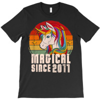 Magical Since 2011 Vintage Unicorn Birthday T-shirt | Artistshot