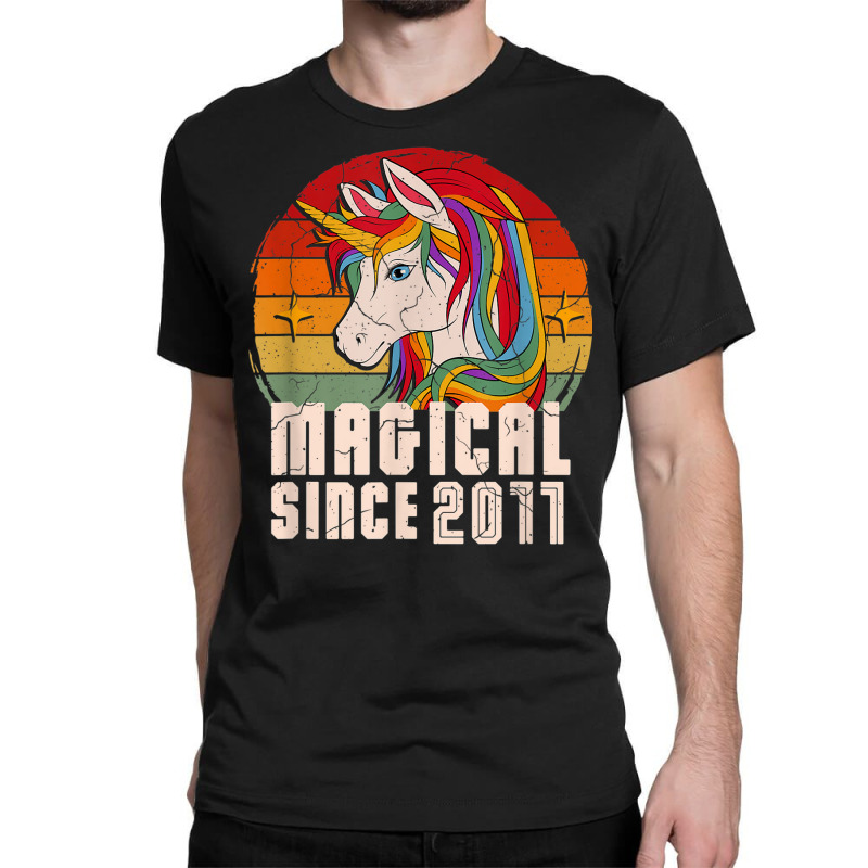 Magical Since 2011 Vintage Unicorn Birthday Classic T-shirt | Artistshot