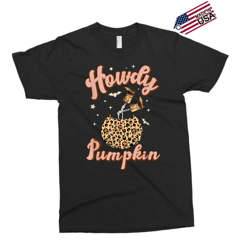 Leopard Howdy Pumpkin Skeleton Cowboy Western Halloween Exclusive T-shirt | Artistshot