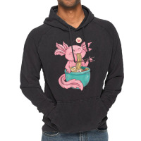 Ramen Axolotl Noodles Graphic Vintage Hoodie | Artistshot