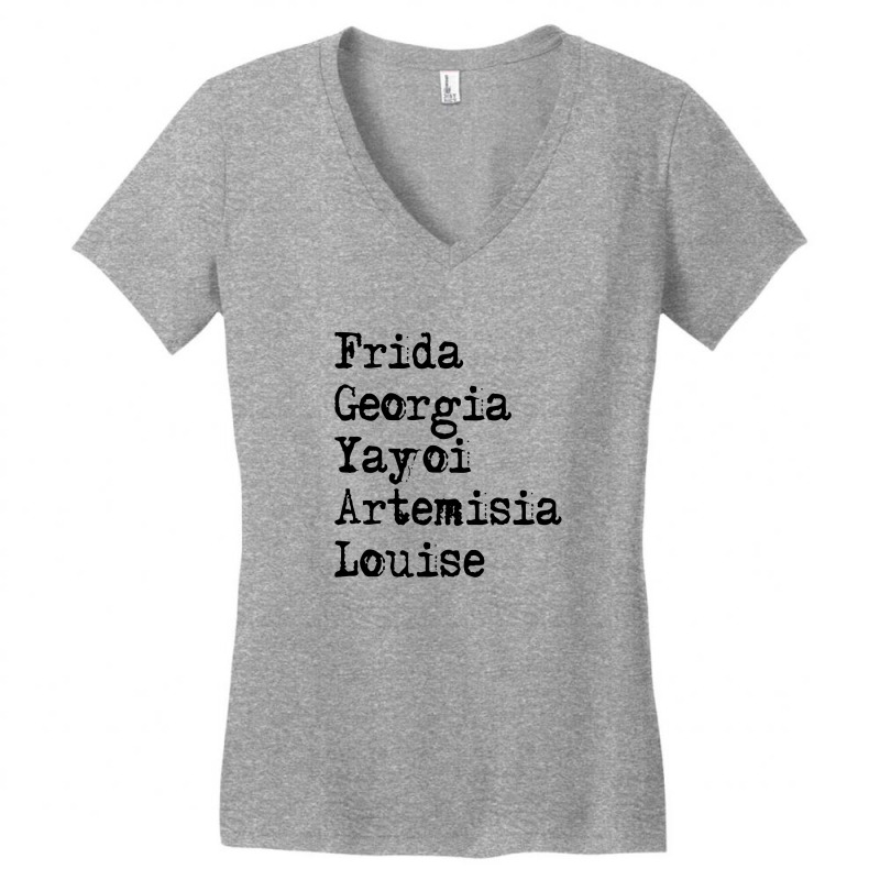 Frida Georgia Yayoi Artemisia Louise For Light Women's V-Neck T-Shirt by autlu2024 | Artistshot