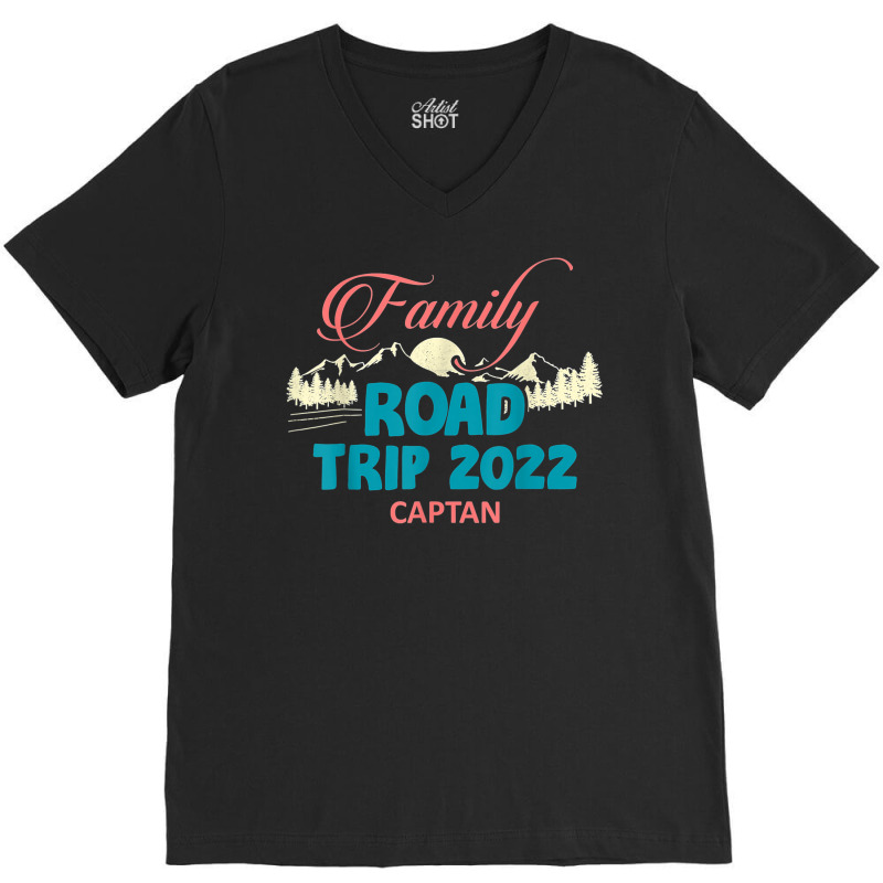 Camping Fun Matching Family Road Trip 2022 Captain V-neck Tee | Artistshot