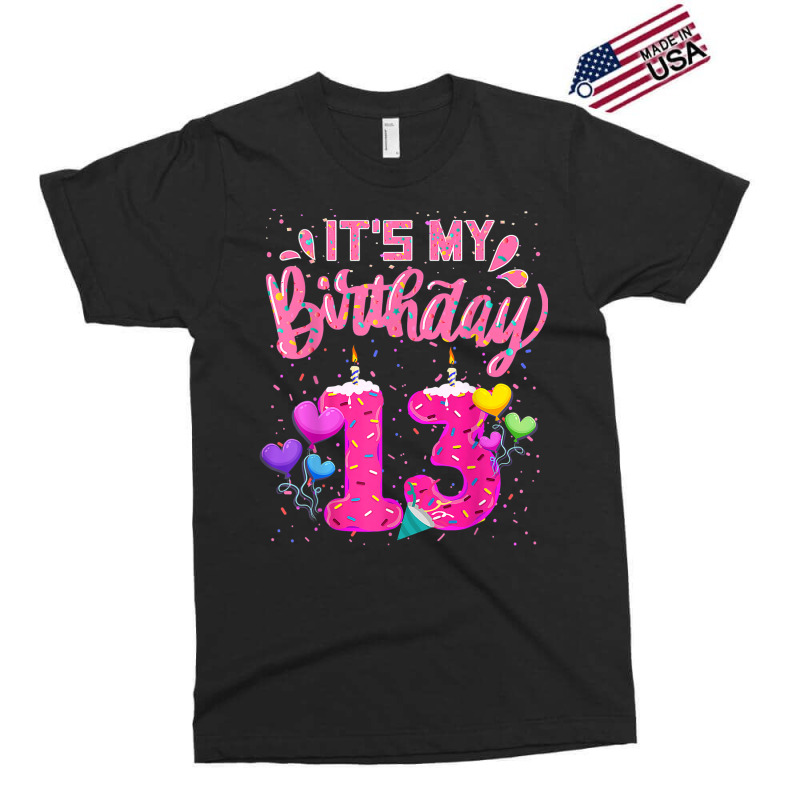 It's My 13th Birthday Doughnut Happy 13 Years Old Girl Kids Exclusive T-shirt | Artistshot