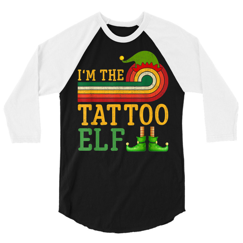 I'm The Tattoo Elf Matching Group Christmas Party Pajama 3/4 Sleeve Shirt | Artistshot