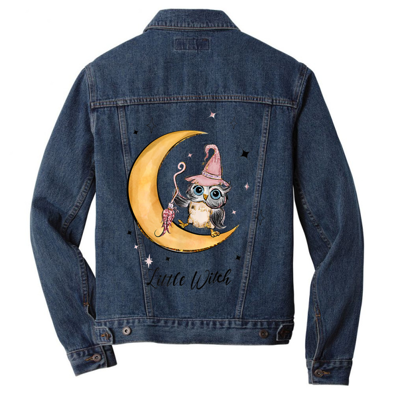 Little Witch Funny Halloween Gifts Men Denim Jacket | Artistshot