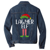 Lawyer Elf Family Matching Group Christmas Party Pajama Men Denim Jacket | Artistshot