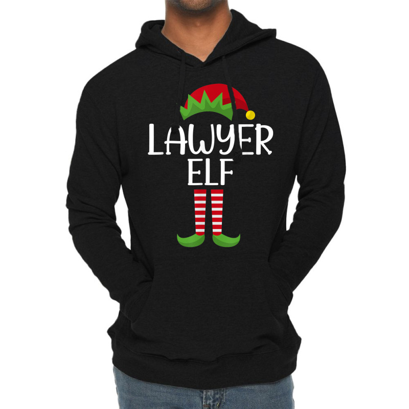 Lawyer Elf Family Matching Group Christmas Party Pajama Lightweight Hoodie | Artistshot