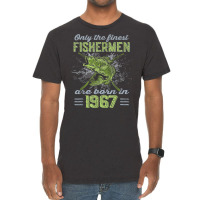 Finest Fishermen Born 1967 Largemouth Bass 55th Birthday Vintage T-shirt | Artistshot