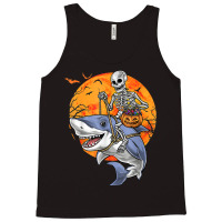 Halloween Skeleton Shark Kids Boys Girls Funny Halloween Tank Top | Artistshot