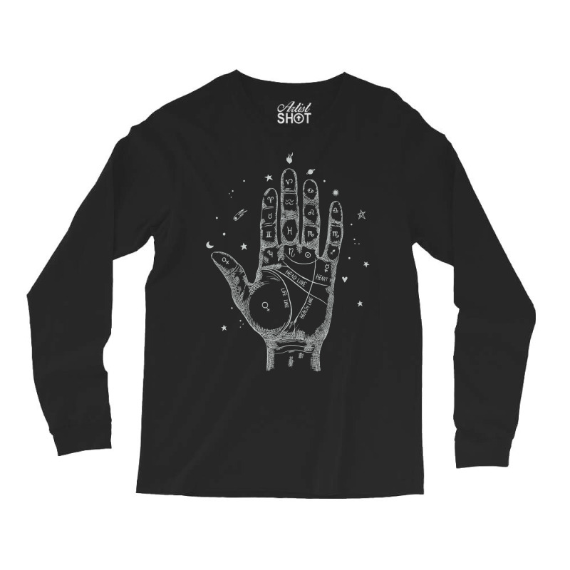 Last Minute Halloween Palmistry Zodiac Psychic Long Sleeve Shirts by Outpost | Artistshot