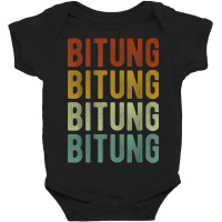 Bitung City Indonesia Retro Vintage Baby Bodysuit | Artistshot