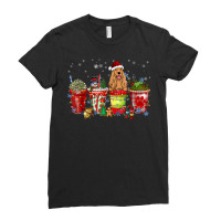 English Cocker Spaniel Iced Latte Snowmen Sweets Snow Ladies Fitted T-shirt | Artistshot