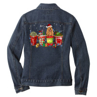 English Cocker Spaniel Iced Latte Snowmen Sweets Snow Ladies Denim Jacket | Artistshot