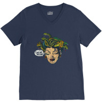 Medusa Look Into My Eyes Vintage V-neck Tee | Artistshot