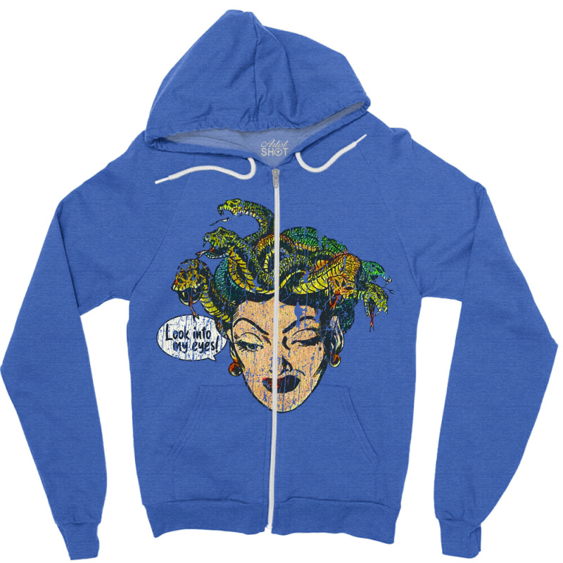 Medusa Look Into My Eyes Vintage Zipper Hoodie by jamal99 | Artistshot