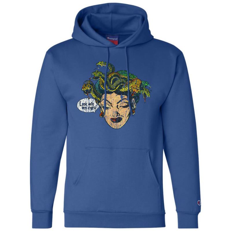 Medusa Look Into My Eyes Vintage Champion Hoodie by jamal99 | Artistshot