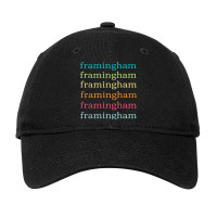 Framingham Massachusetts (ma) Cute And Colorful Text Adjustable Cap | Artistshot