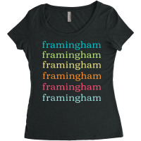 Framingham Massachusetts (ma) Cute And Colorful Text Women's Triblend Scoop T-shirt | Artistshot