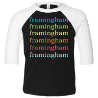 Framingham Massachusetts (ma) Cute And Colorful Text Toddler 3/4 Sleeve Tee | Artistshot