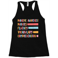 Phonemic Awareness Phonics Fluency Vocabulary Comprehension Racerback Tank | Artistshot