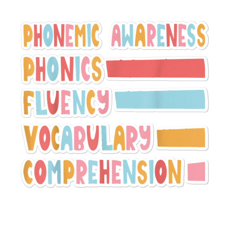 Phonemic Awareness Phonics Fluency Vocabulary Comprehension Sticker | Artistshot