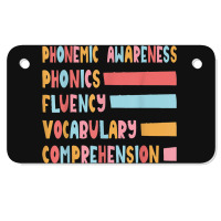 Phonemic Awareness Phonics Fluency Vocabulary Comprehension Motorcycle License Plate | Artistshot