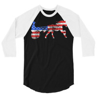 American Race Harness Racing Usa Flag Trotting Horse Racer 3/4 Sleeve Shirt | Artistshot