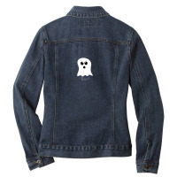 Happy Halloween Ghost Party T Shirt Ladies Denim Jacket | Artistshot