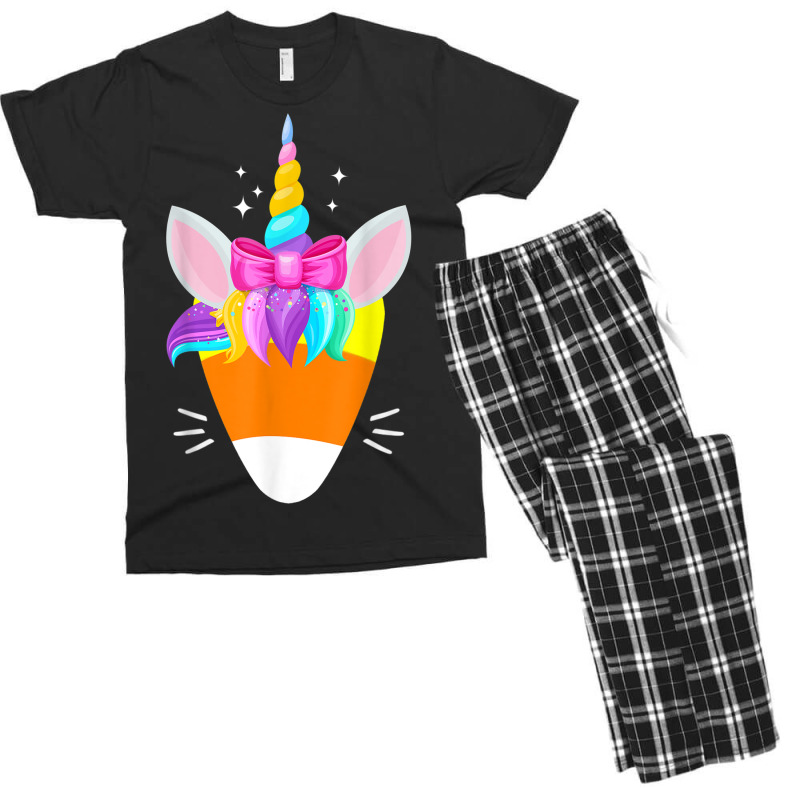 Cute Unicorn Candy Cone Trick Or Treat Halloween Costume Day Men's T-shirt Pajama Set by Renew | Artistshot