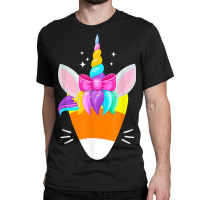 Cute Unicorn Candy Cone Trick Or Treat Halloween Costume Day Classic T-shirt | Artistshot