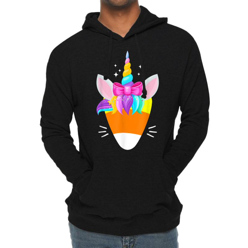 Cute Unicorn Candy Cone Trick Or Treat Halloween Costume Day Lightweight Hoodie by Renew | Artistshot