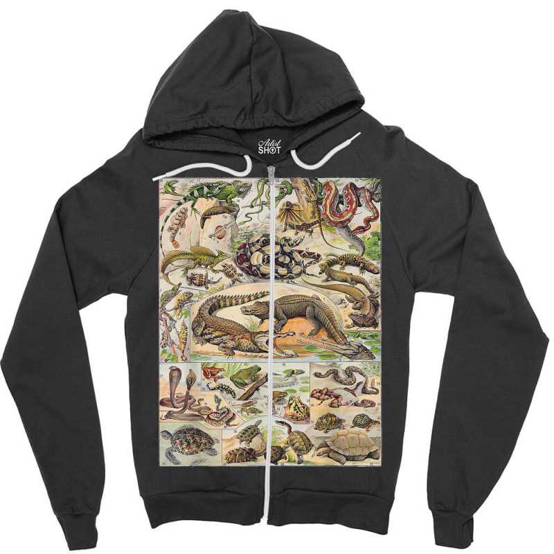 Reptile Tshirt Zipper Hoodie | Artistshot