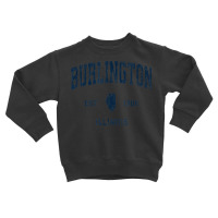 Burlington Illinois Il Vintage Athletic Navy Sports Design Toddler Sweatshirt | Artistshot