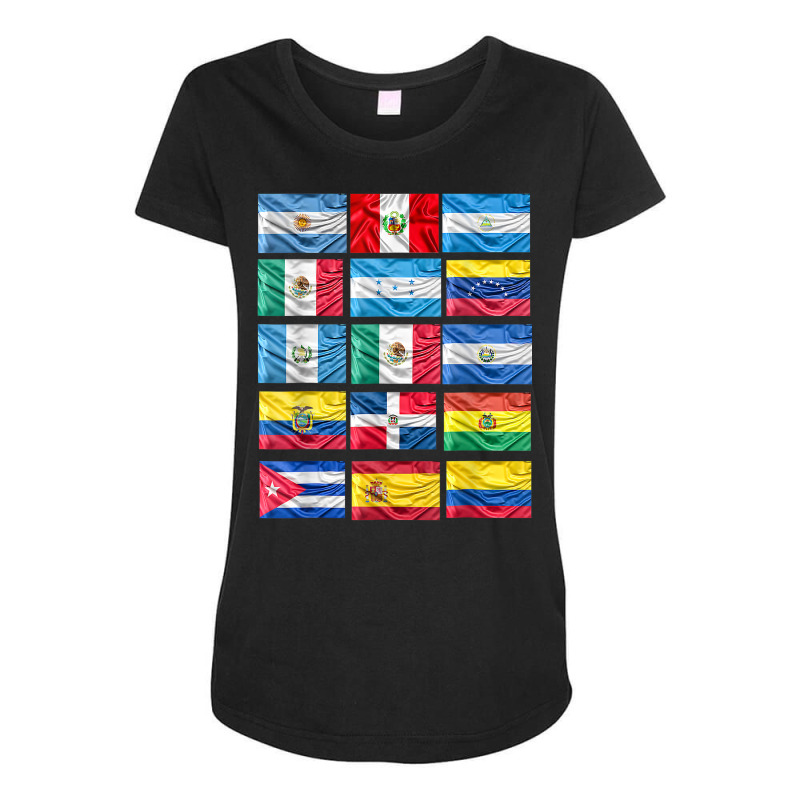 Latin American Flags Hispanic Heritage Month Maternity Scoop Neck T-shirt by Renew | Artistshot