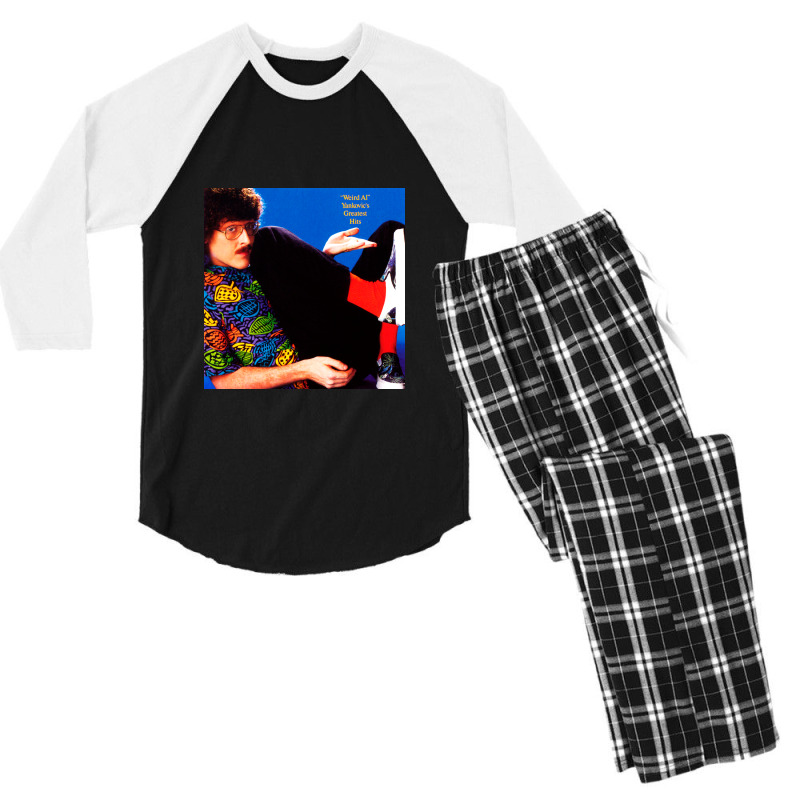 4 Weird Al Yankovic's Greatest Hits   Weird Al Yankovic Men's 3/4 Sleeve Pajama Set | Artistshot