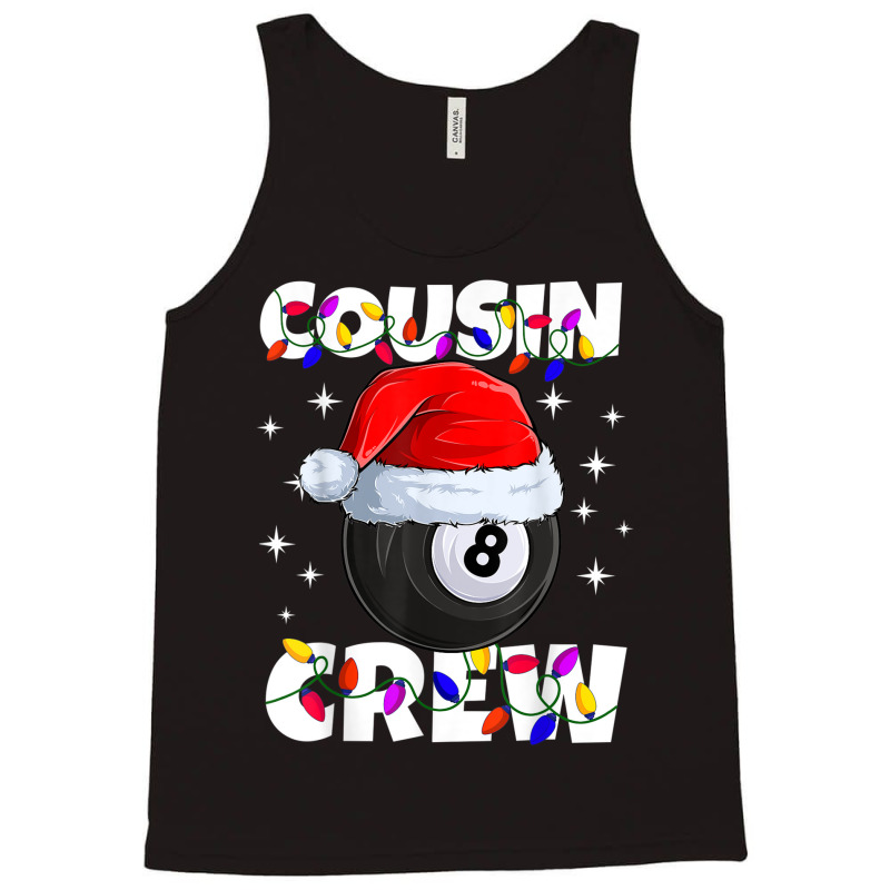 Billiard 8 Ball Play Pool Cousin Crew Christmas Lights Tank Top | Artistshot