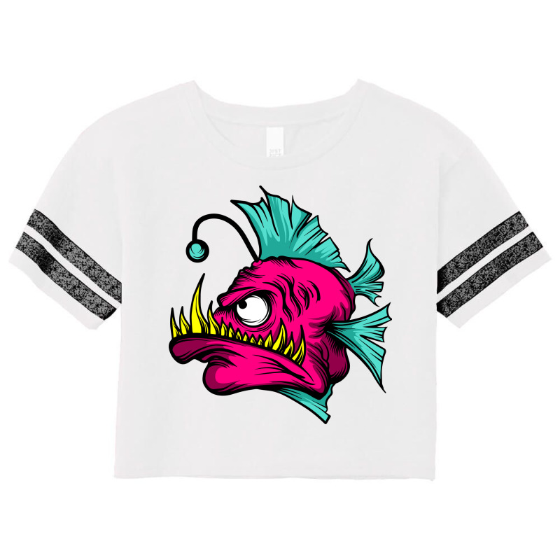 Angry Fish Scorecard Crop Tee by lizard king | Artistshot