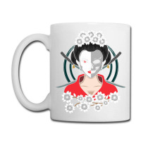 Girl Japanese Samurai Vintage Samurai Cat Geisha Art Graphic Pullover Coffee Mug | Artistshot