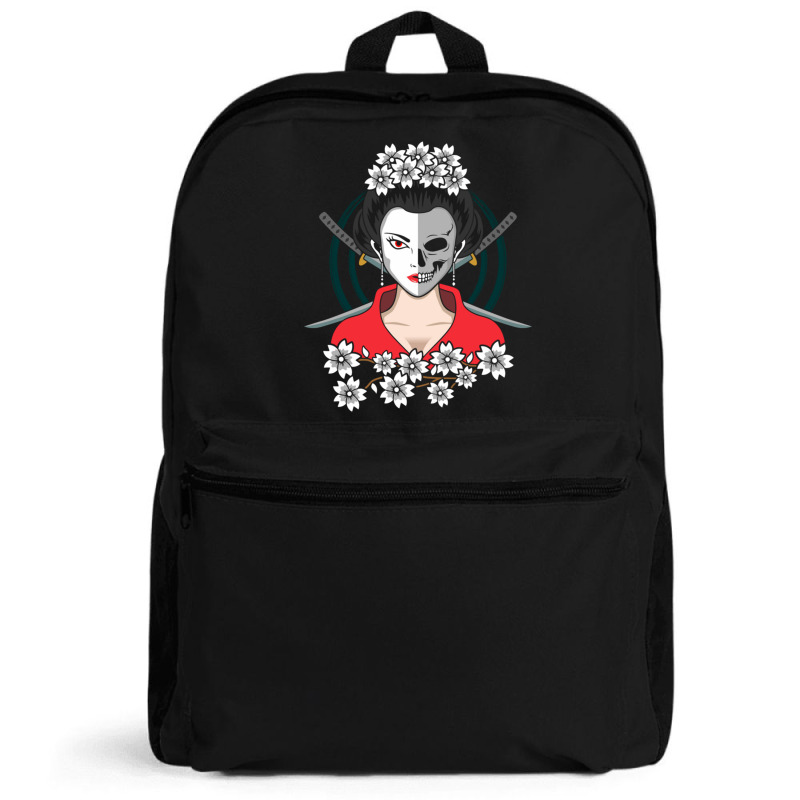 Girl Japanese Samurai Vintage Samurai Cat Geisha Art Graphic Pullover Backpack | Artistshot