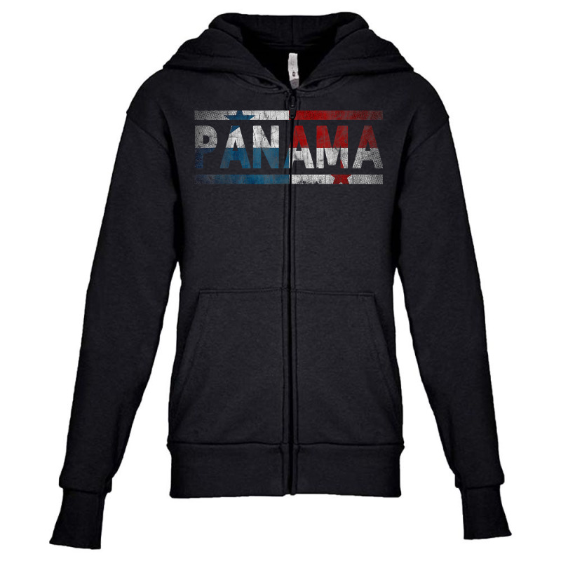 Panama Retro Flag T Shirt Panamanian Distressed Graphic T Shirt Youth Zipper Hoodie by cm-arts | Artistshot