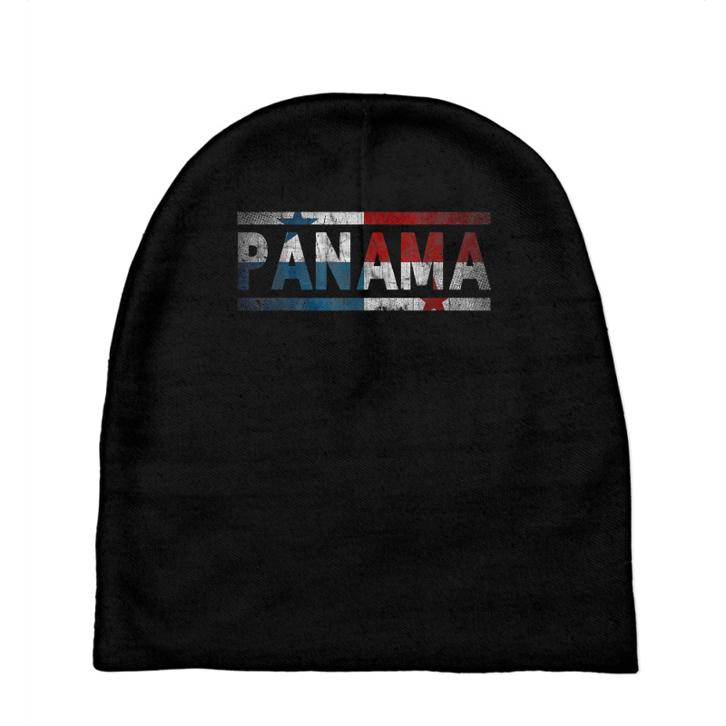 Panama Retro Flag T Shirt Panamanian Distressed Graphic T Shirt Baby Beanies by cm-arts | Artistshot