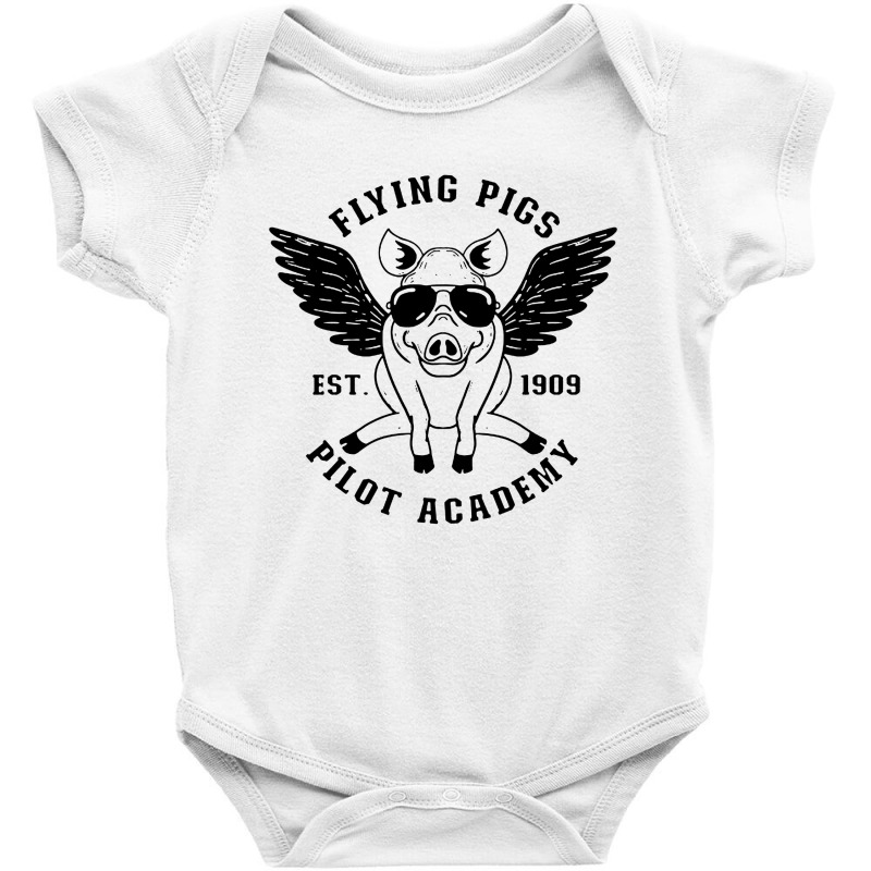 Flying Pigs Academy Baby Bodysuit by Aibon | Artistshot